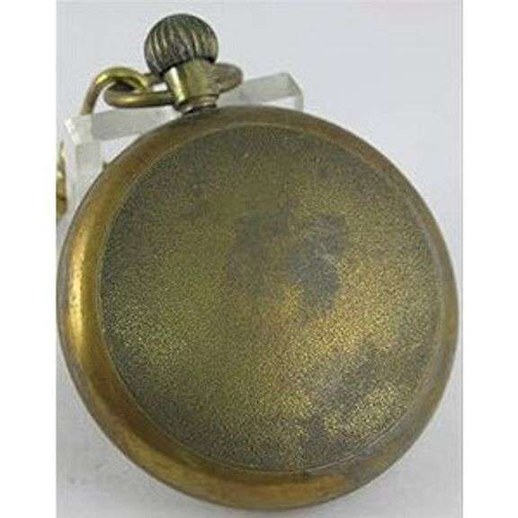 Copper Pocket Watch with Second & 24-Hour Sub-Dials