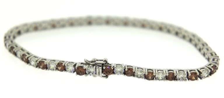 925 Sterling Silver Cubic Zirconia Tennis Bracelet