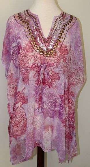 Stylish V-Neck Coverup Mini Dress