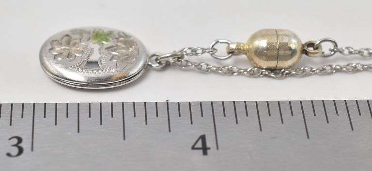 Locket Pendant Necklace in Sterling Silver