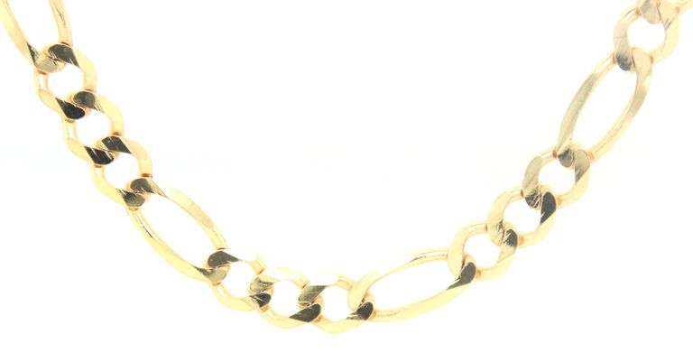 18kt Yellow gold Figaro chain necklace