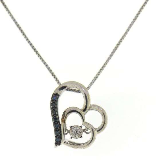 Sterling Silver Heart Shaped Pendant on Chain