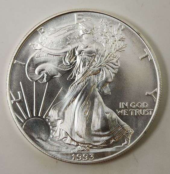 1990-1993 $1 American Silver Eagle 4 Coin Lot, UNC