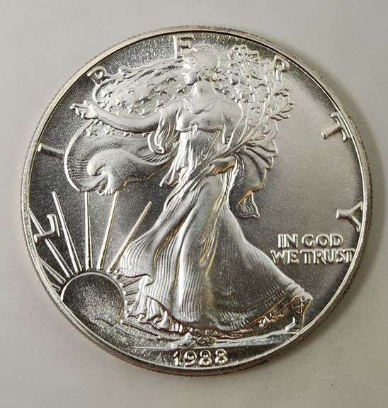 1988 & 1989 $1 American Silver Eagle, UNC