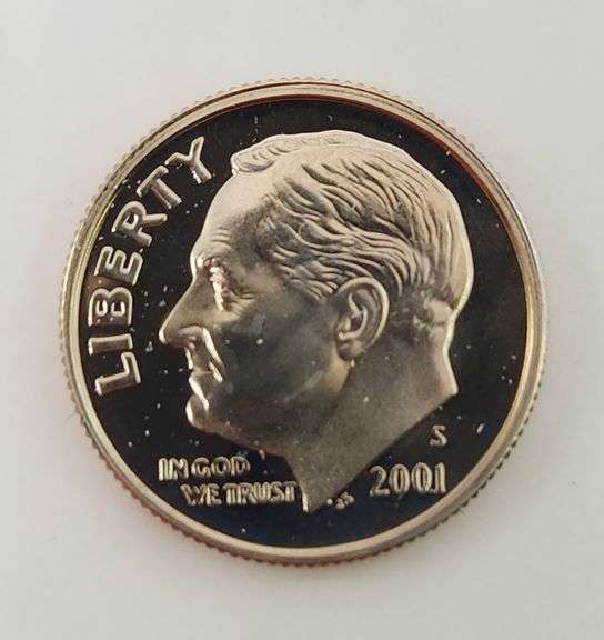 2001 S Proof Cents, Nickels, Dimes, 132 Coins