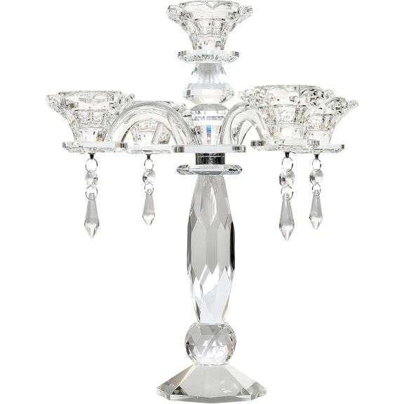 5-Arm Crystal Candelabra Crystal Drops