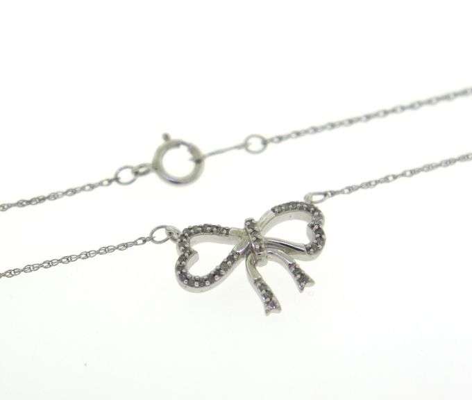 925 Sterling Silver Bow Pendant on Chain