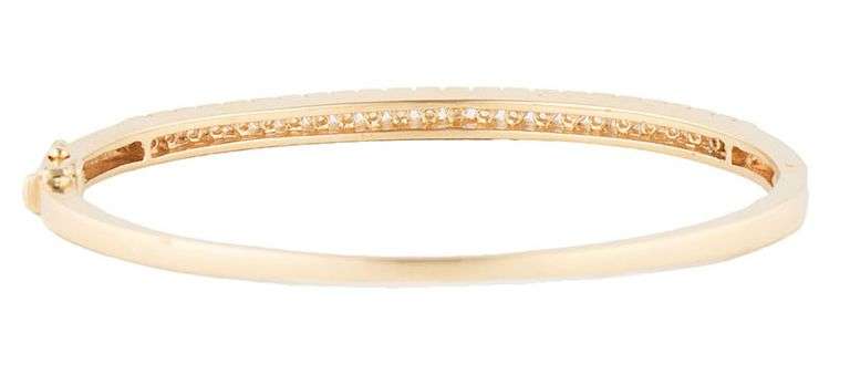 1.00ctw Round Diamond Channel Set Bangle Bracelet in 14K