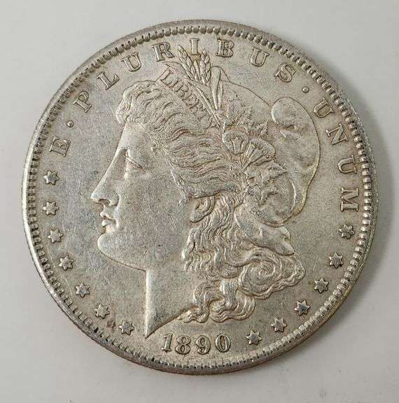 1890 S Morgan Silver Dollar, Cleaned
