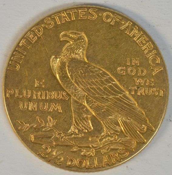 Super lovely 1913 US $2.50 Indian Gold Piece. Fresh