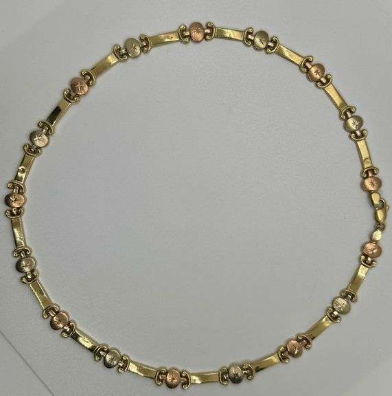 14K Three-Tone Gold Italian Chain