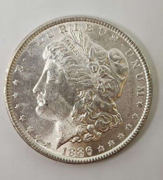 1886 AU Morgan Silver Dollar