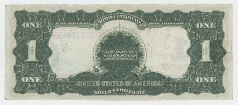 Crisp 1899 Series Large Size Black Eagle Silver Certificate. Tape