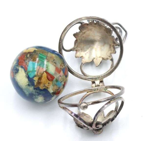 Big group lot of Vintage 925 sterling silver gemstone pendants