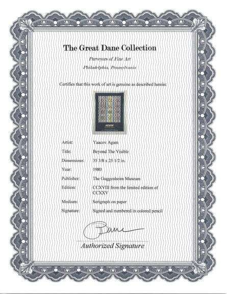 Highly Collectible Yaacov Agam Hand Signed Color Serigraph