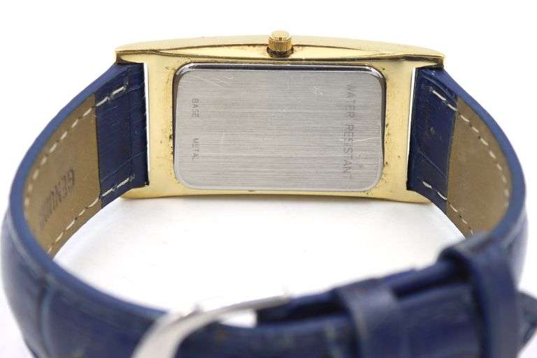 Wittinauer Tank style quartz blue dial watch