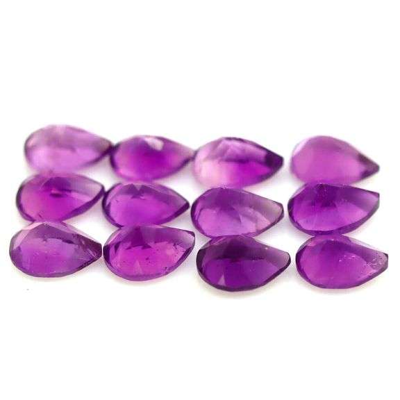 Stunning 12.75ct pear cut real Brazilian Amethyst set
