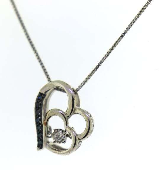 Sterling Silver Heart Shaped Pendant on Chain