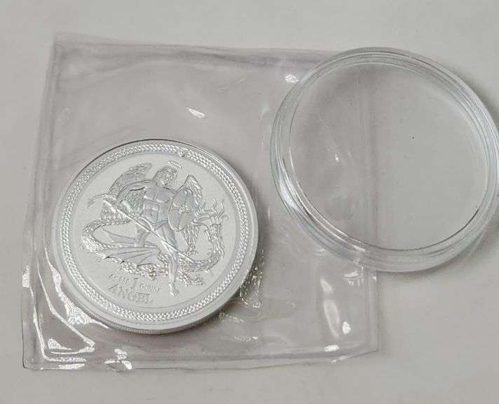 2016 Isle of Man 1 oz 999 Fine Silver "Angel" Reverse Proof Coin Mint Sealed