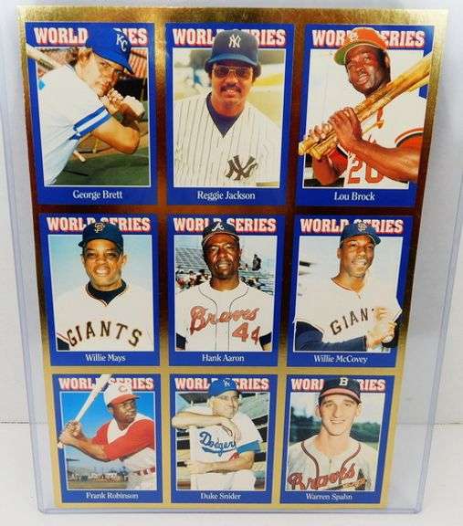 1992 Sports Card News 9 Player World Series Uncut Cards