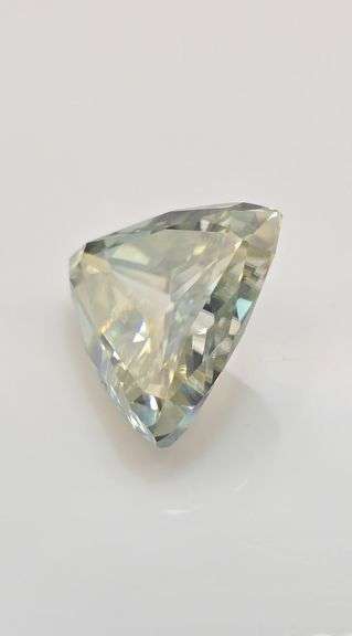 Huge Rare 5.67 Ct VVs1 Trillion Cut Amber Ice Lab Simulated Diamond Soloitaire