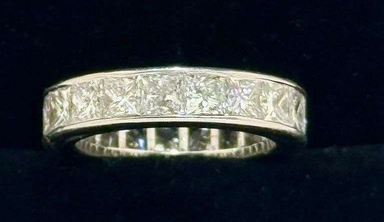 Platinum .950 Princess Cut Diamond Wedding Band