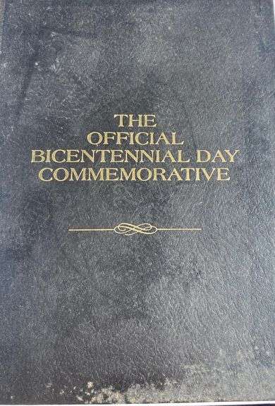 Official Bicentennial Day Comm Book With Silver Medal.