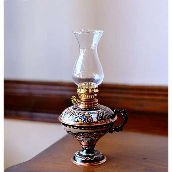 Handmade Copper Hurricane Kerosene Lamp