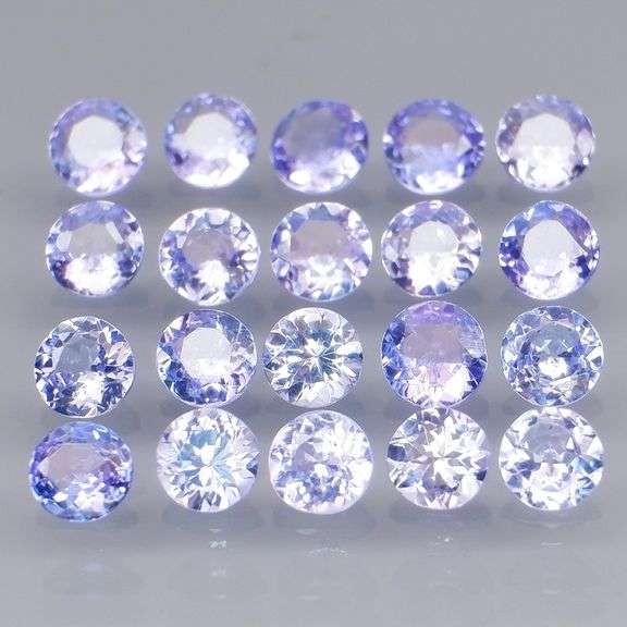 Valuable 3.70ct 20 piece Tanzanite set