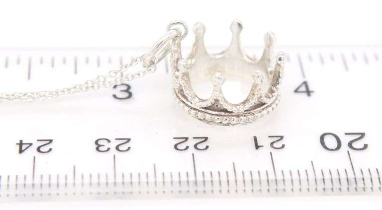 Tiffany & Co Crown charm necklace