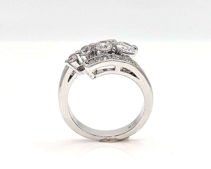 Dazzling 14 Kt White Gold Plated 2.5 Ct. Lab Simulated Diamond Ring