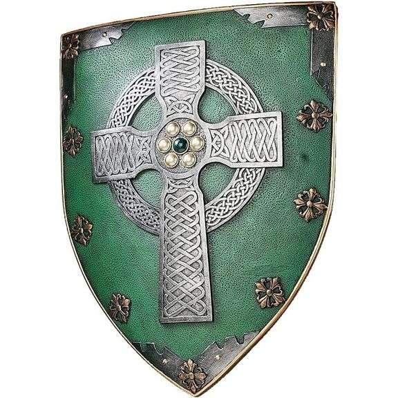 Celtic Cross Warrior's Shield Wall Decor