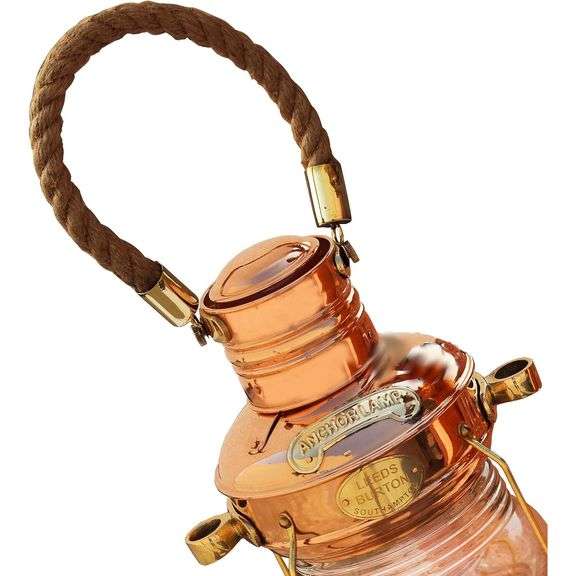 Brass & Copper Anchor Oil Lamp