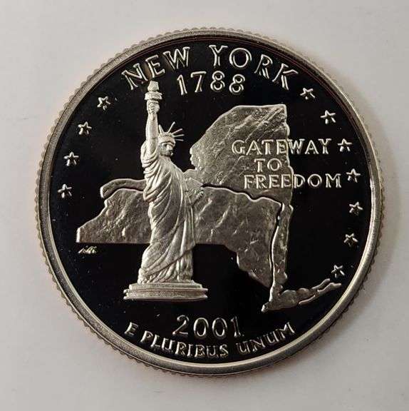 2001 S Proof State Quarters "5 Rolls" 200 Coins