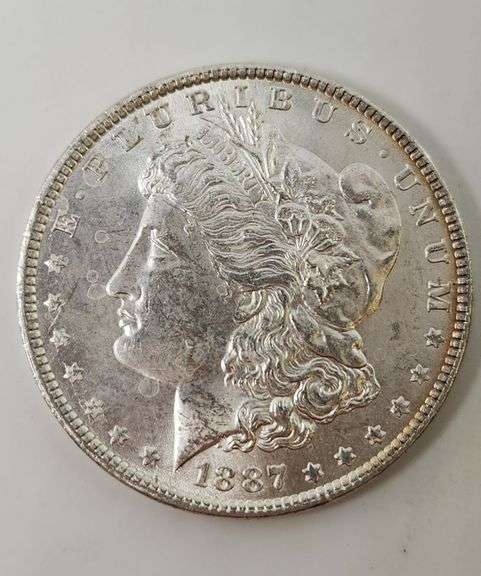 1887 AU Morgan Silver Dollar