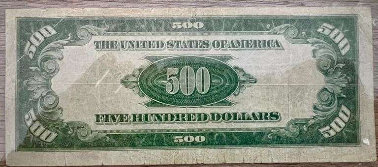 Rare U.S $500 Bill