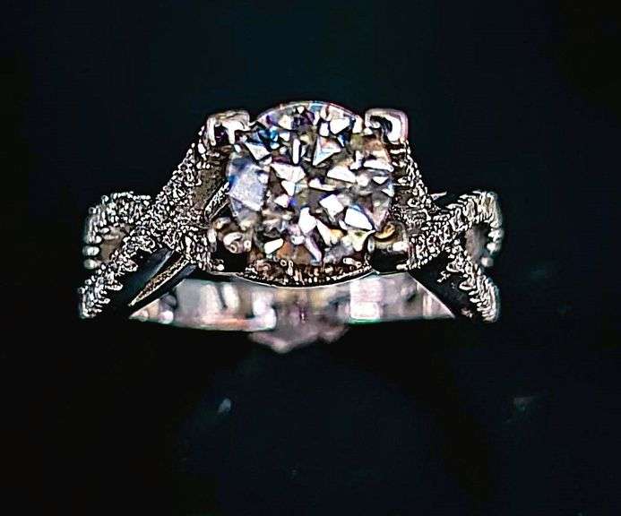 Amazing 3.25 Ct VVs1 Lab Simulated Diamond 2 Band Engagement Ring