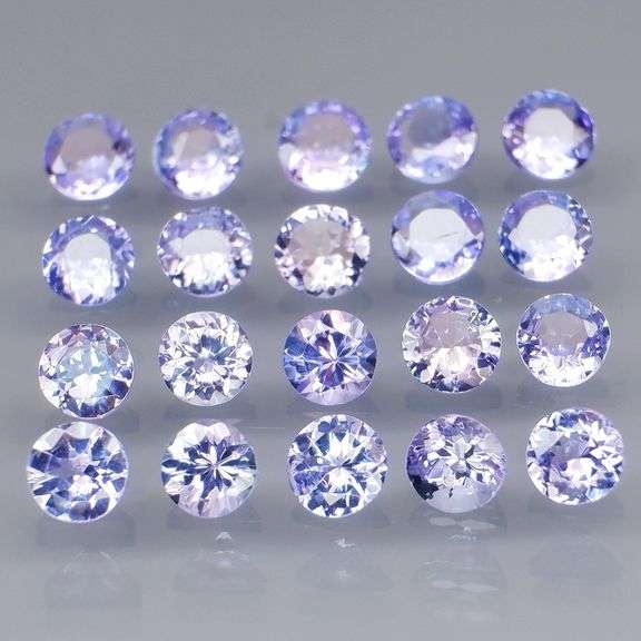 Valuable 3.84ct 20 piece Tanzanite set