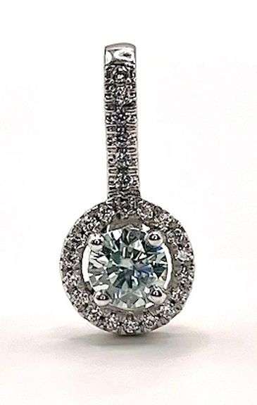 Dazzling 1.45 Ct VVs1 Ice Blue Lab Simulated Diamond Pendant