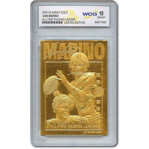 Dan Marino 23KT Gold Card NFL All-Time Passing Leader