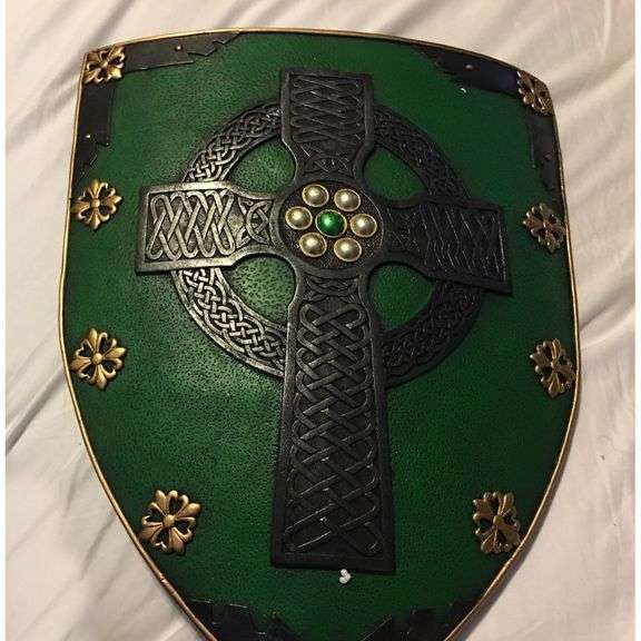 Celtic Cross Warrior's Shield Wall Decor