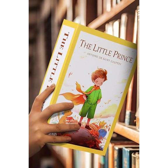 Little Prince Hidden Book Safe with Lock and Fireproof Bag