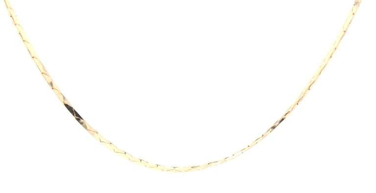 14kt Yellow gold Cobra chain necklace