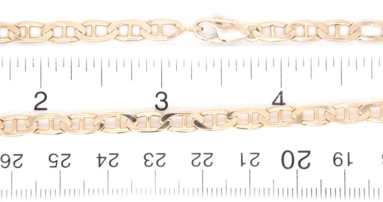 14kt Yellow gold Curbed Anchor chain