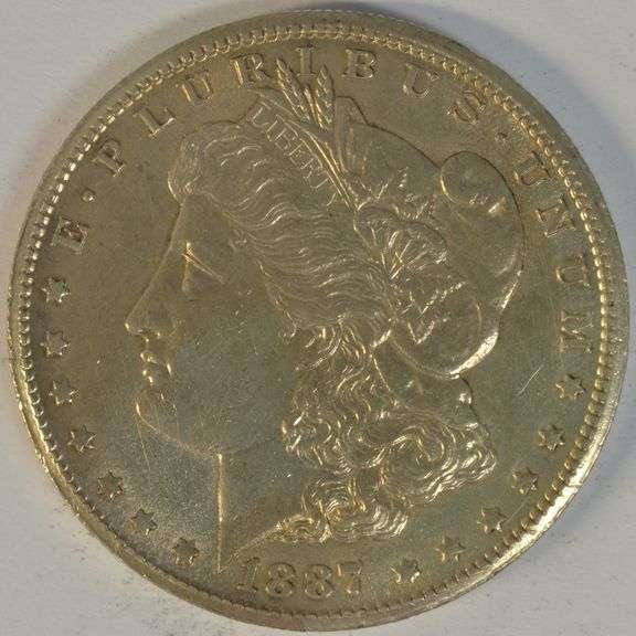 Super flashy and original 1887-S Morgan Silver Dollar. Key date