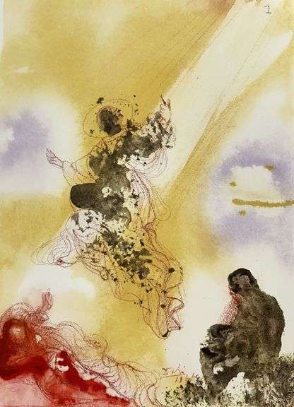 Highly Collectible and Rare Salvador Dali Original Lithograph from the 'Biblia Sacra' Suite