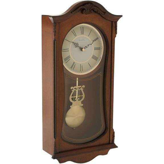 Bulova Walnut Finish Chiming Clock