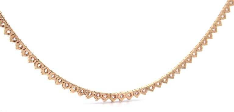 New 8.00ctw Round Diamond Prong Set Tennis Necklace in 14K