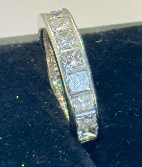 Platinum .950 Princess Cut Diamond Wedding Band