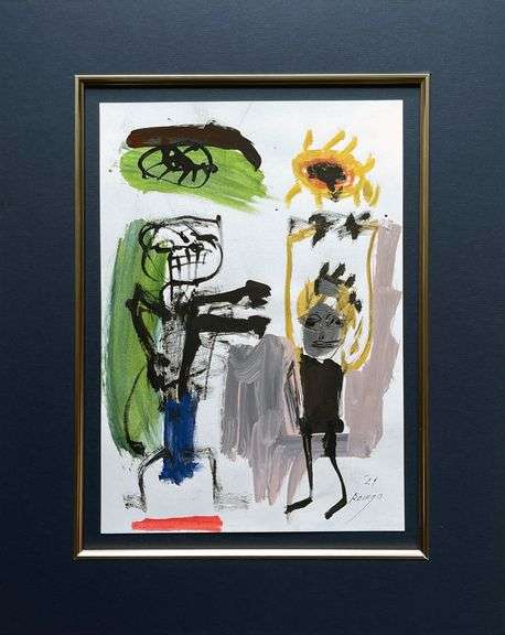 Spectacular One Of A Kind Mixed-Media On Paper by Romgo